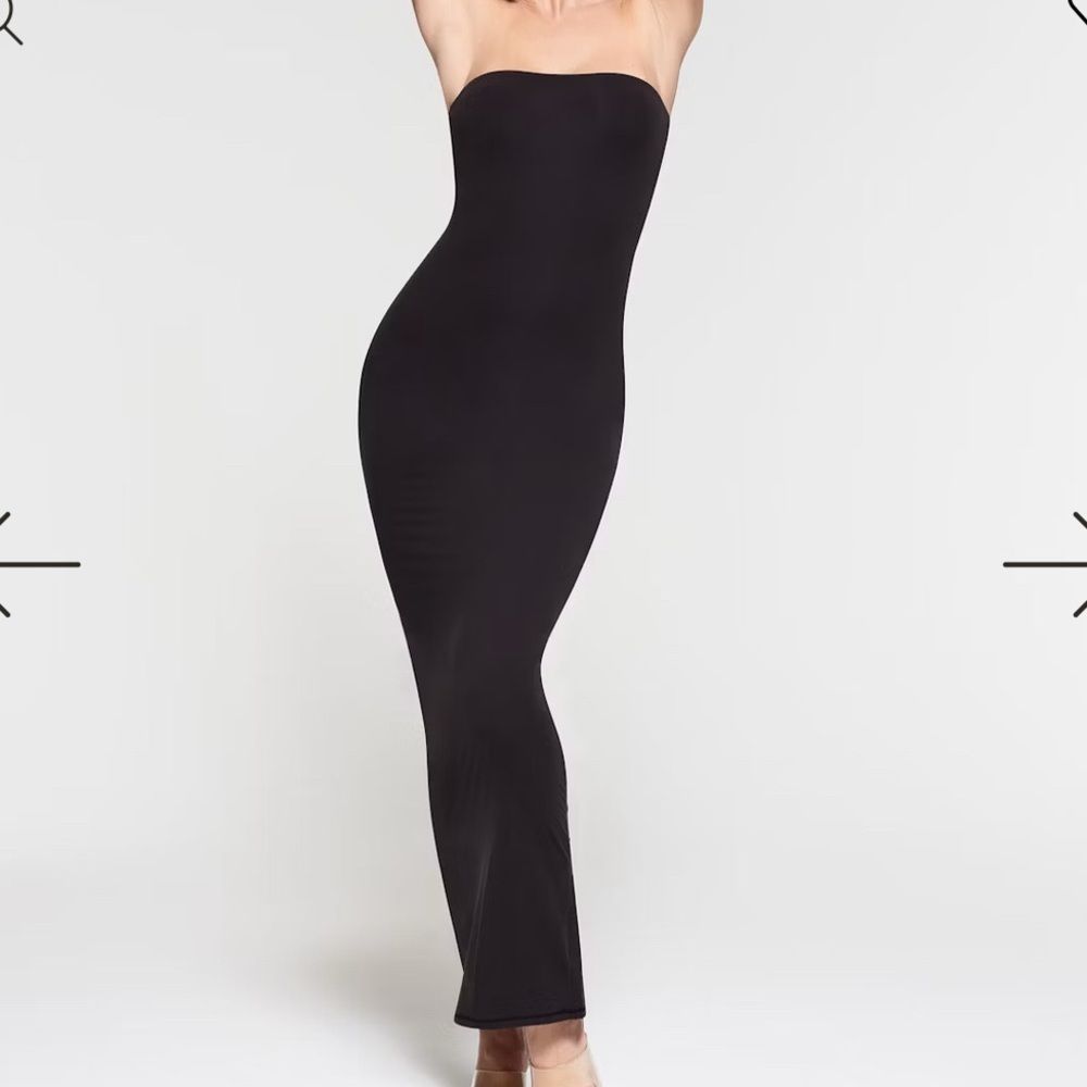 Skims Black Fits Everybody Tube Dress